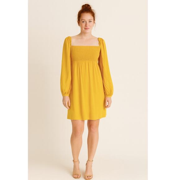 Dorothee Schumacher Smocked Dress 2 Yelloe - Picture 1 of 8